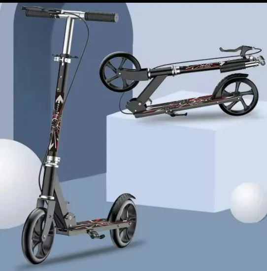Hot Selling Adult Foldable Scooter Youth Two-Wheeled Scooter with Handbrake Wholesale Transportation Sports Customizable Scooter