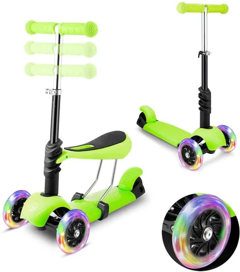 Removable Seat 3-in-1 Adjustable Height Kids Scooter