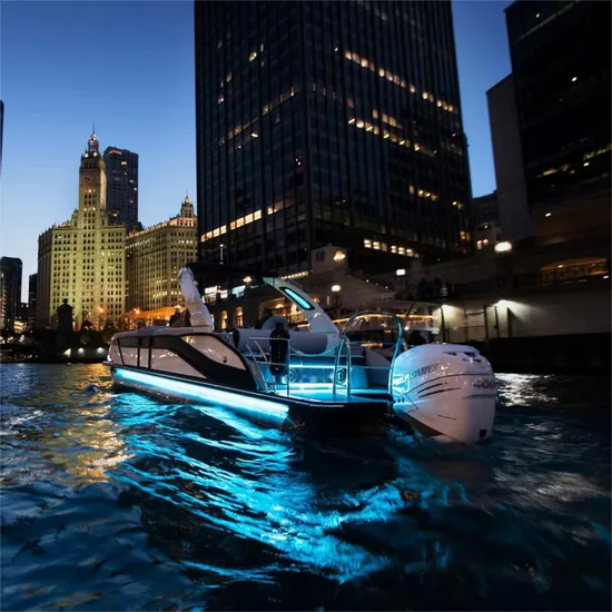 2025 Best Seller Multi -Color Embroidery Logo Boat Accessories Manufacturer Aluminum Ponton Boat with Console and Caption Seat Fishing Boat