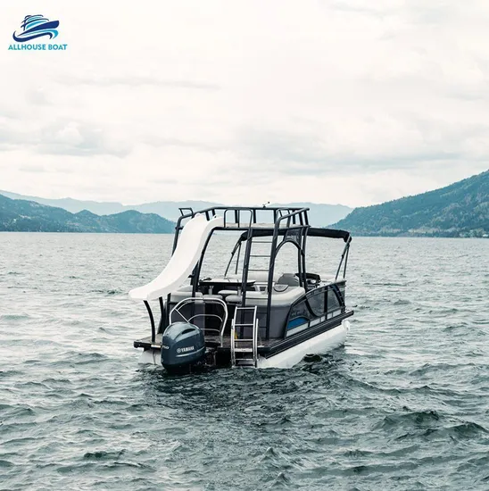 Aluminum Double Decker Party Pontoon Boats with Slide