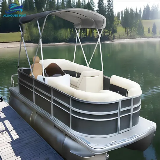 2024 Allhouse 19FT Aluminum Floating Pontoon Boat Family Leisure Sports Boat