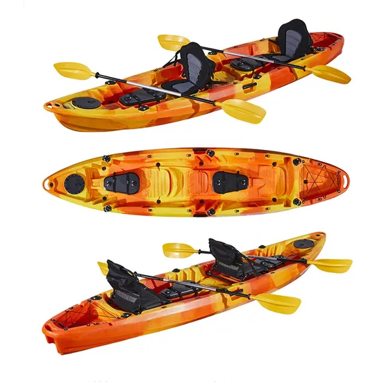 Featured Sit on Top Kayak Single Person Pedal Kayak Paddle HDPE Fishing Kayak