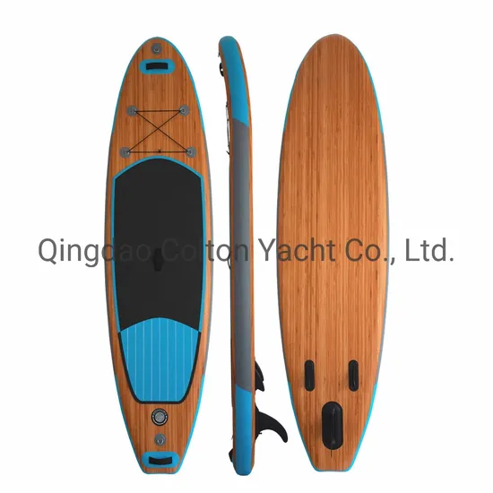 Inflatable Sup Paddle Board with Plain Wood