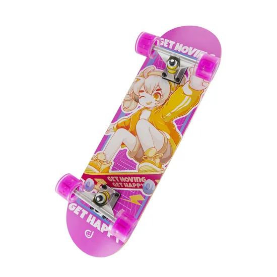 OEM & ODM Professional Skateboard 100% Canadian Maple Wood Surf Skate Long Board Double Kick Skateboard (Sport girl)