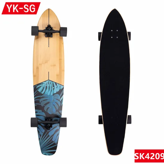 Complete Pintail Skateboards Longboard Cruiser with Black Grip Tape Aluminum Truck ABEC7 Bearing 70mm Skateboard Wheels