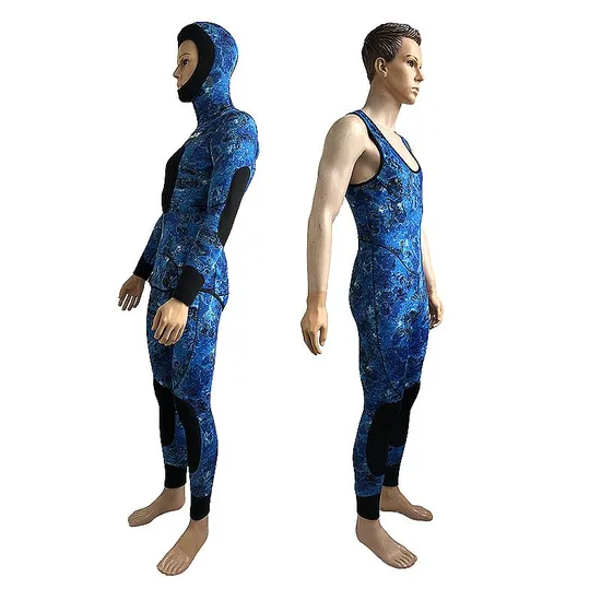 New Camouflage Diving Men′s Long-Sleeved Hooded Diving Suit, 5mm Hooded Neoprene Diving Suit