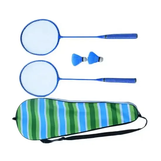 Promotion Iron Badminton Racket Set with PVC Bag