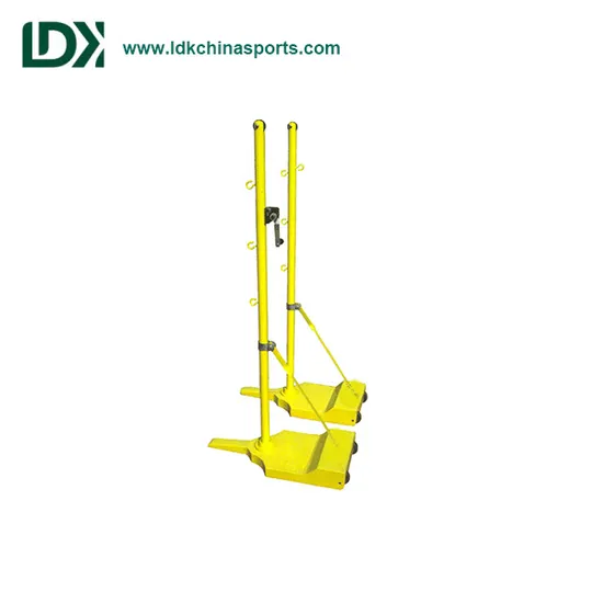 1.55m Height Movable Badminton Post with Wheels