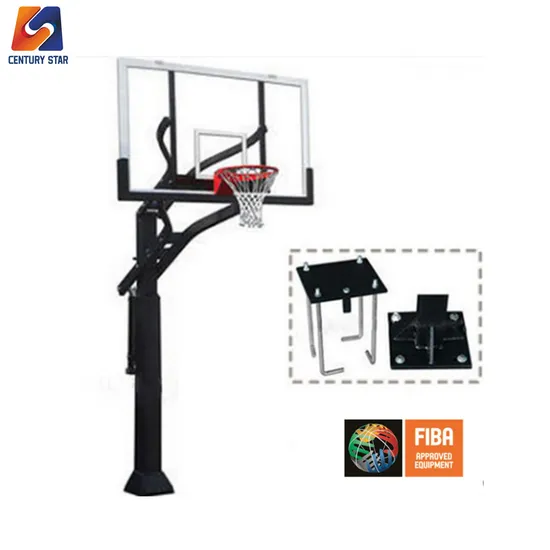 Century Star Basketball Stand Factory Adjustable Portable Glass Backboard Basketball Hoop