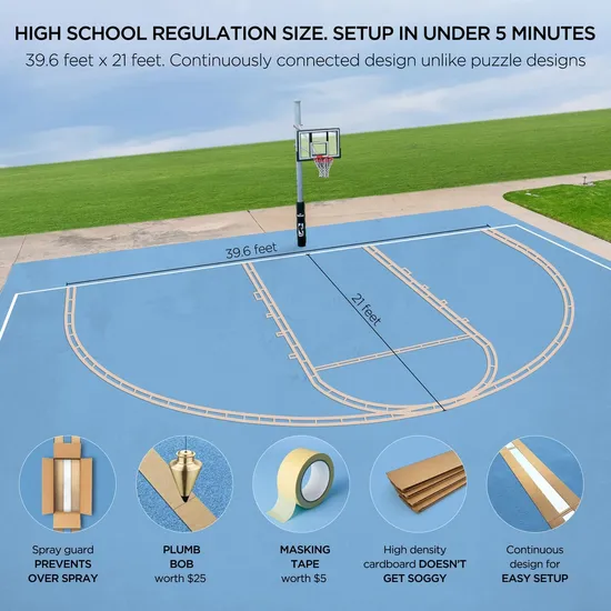 Basketball Court Marking Stencil Kit