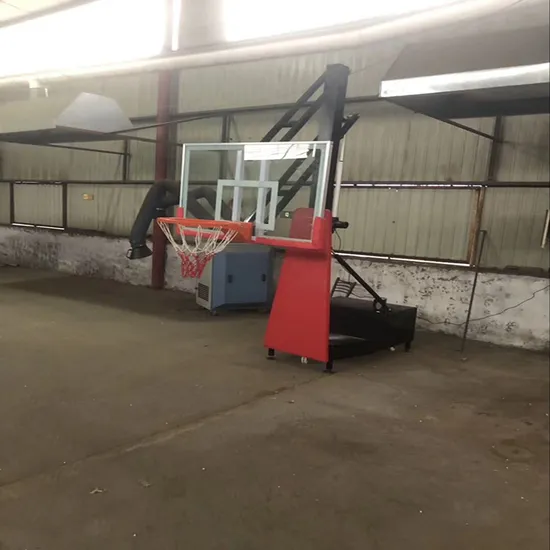 Foldable Basketball Hoops Outdoor Standard Size Mechanically-Adjusted Basketball Backstop for Adult Basketball Hoops