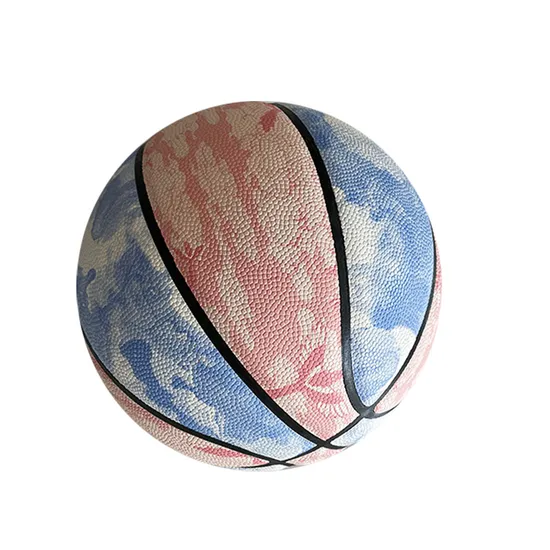 Red and Pink Contrast Color Sports Outdoor Club #7 PVC Basketball