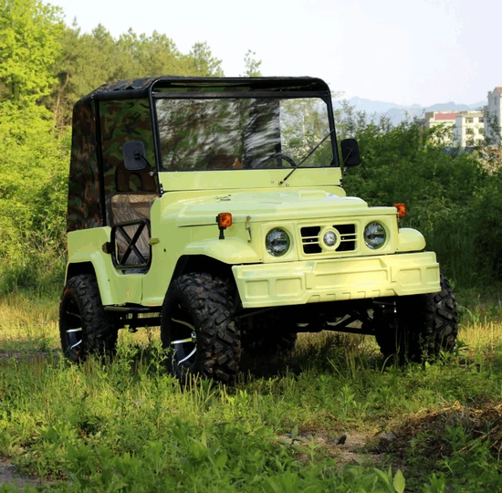2023 Sun Ramp up The Speeds Cheap Gasoline 300cc 4 Seats Mini Jeep UTV for Adult Gokart Mini Willys
