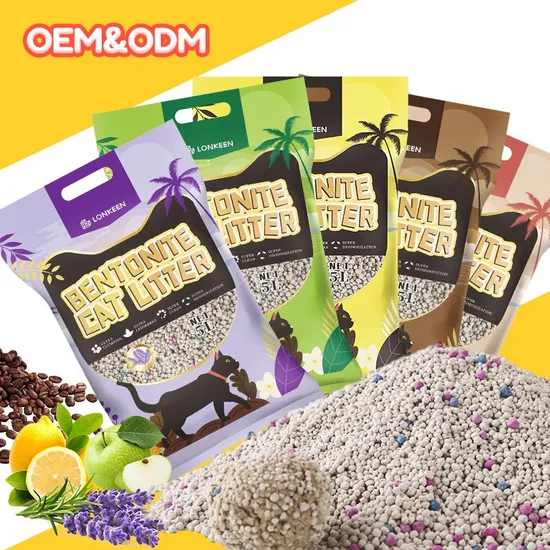 Factory Wholesale OEM True Dust-Free Rapid Absorbent Clumps Lavender Scented Ball Bentonite Cat Litter Sand