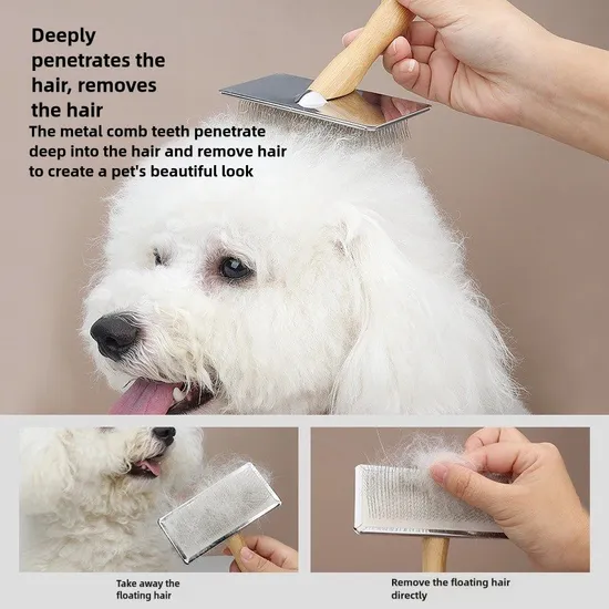 PRO Grooming Comb for Dogs and Cats - Detachable Bristles
