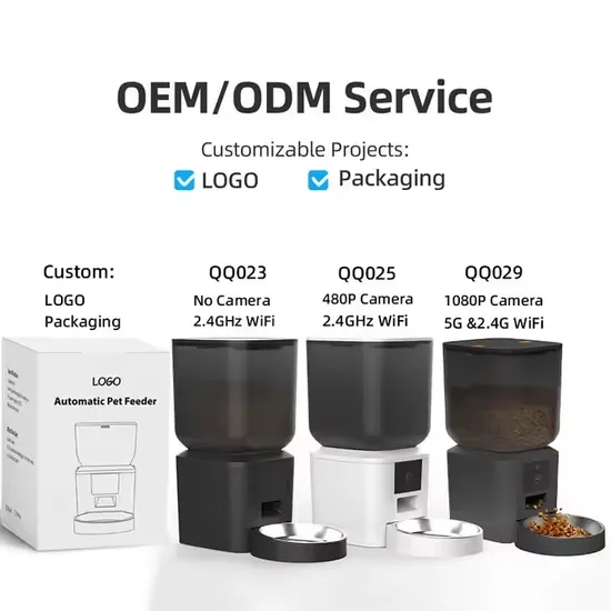 Pet OEM Customized Pet Intelligent Remote Video, Anti Food Jamming, Automatic Feeder