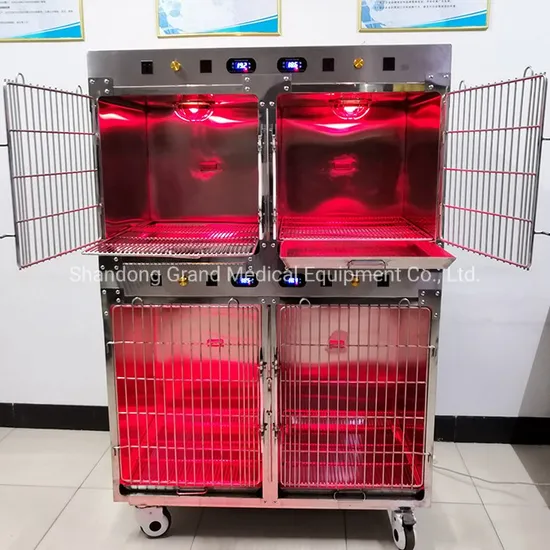 Stainless Steel Veterinary Cages Vet Oxygen ICU Cage for Dog Cat Vet Clinic