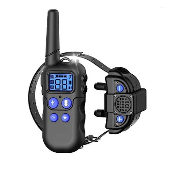 2000m Ipx7 Waterproof Walkie-Talkie Dog Shock Bark Remote Training Collar
