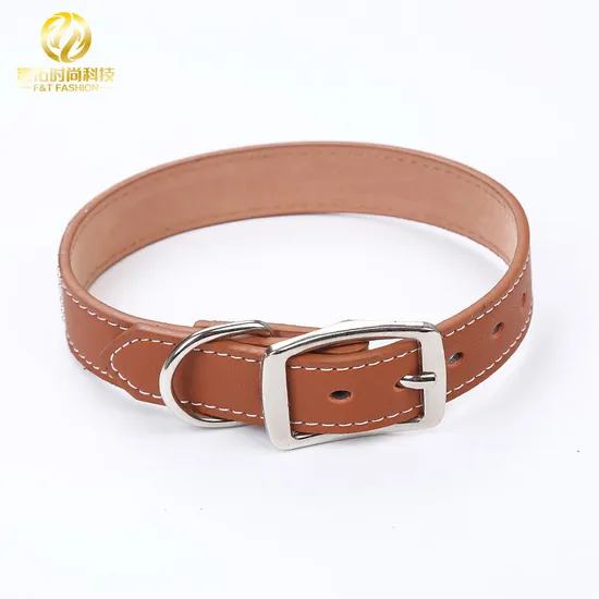 F&T Fashion Dog Collar Wholesale Pet Accessories Color Options Custom Leather Pet Collar