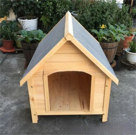 Customized Weatherproof Comfortable All-Season Spire Wooden House Pet Dog Cat House Waterproof Outdoor Solid Wood with Insulation