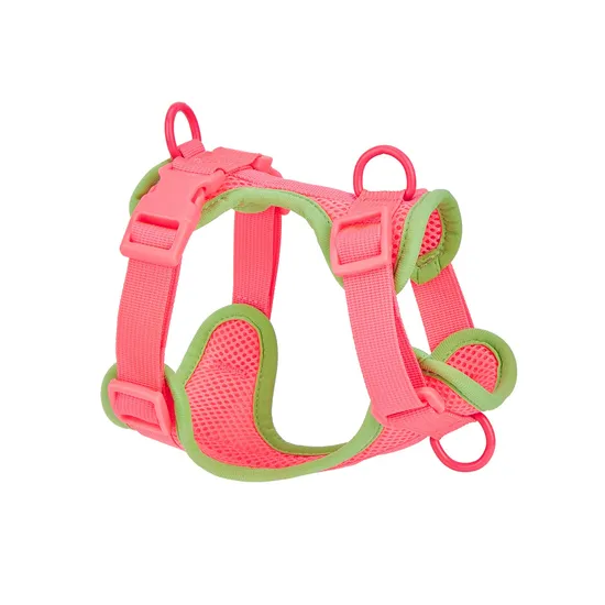 OEM Custom Waterproof Flashing Pet Dog Harness and Leash Product Adjustable Nylon Reflective Soft Padded Air Mesh Breathable Safety Horse Dog Cat Harness