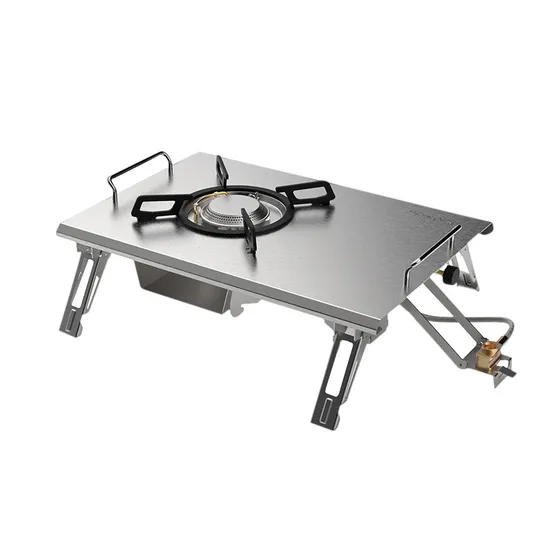 Outdoor Camping Portable Folding Gas Stove Igt Desktop Picnic Stove (natural color)