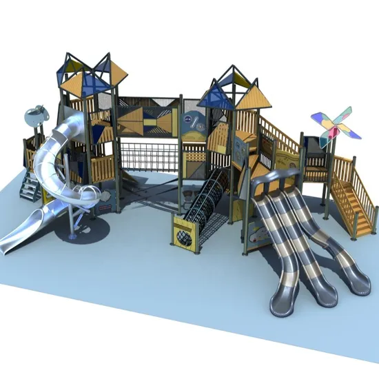 Theme Outdoor Playground Preschool Children Commerical Manufacture of China Slide and Climber Plastic Kids Equipment for Sale