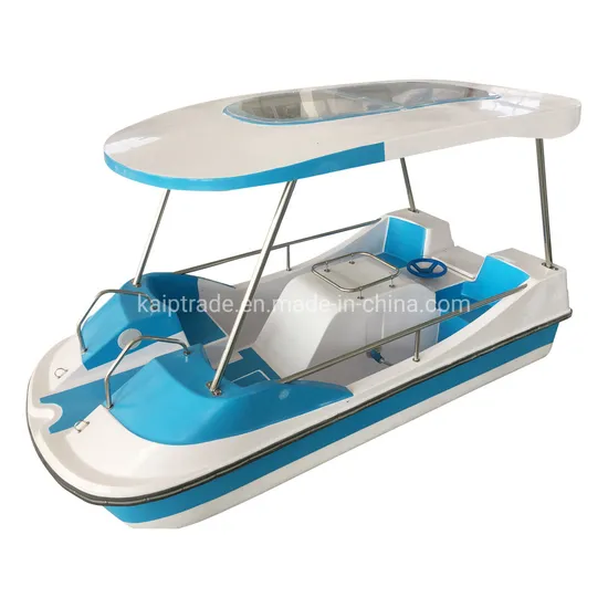 New Design Fiberglass 4 Person Human Powered Pedal Boat