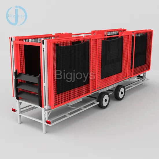 Auto Folding Portable Trampoline Park with Trailer Amusement Park Equipment