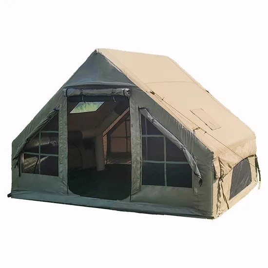 Outdoor Camping Waterproof Inflatable Party Clamping Dome Cotton Canvas Bell Waterproof for Portable Hiking Tent for 8-12 People