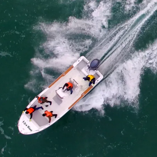 Liya 22feet Fiberglass Fishing Boat Manufacturers Work Water Speed FRP Panga Boats for Sale