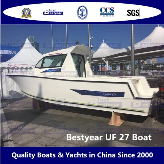Bestyear Fiberglass High Speed Fishing Boat Center Console UF27c Sport Boat Speed Boat