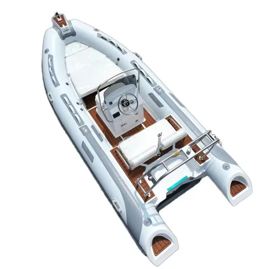 16 FT Rib 480 Europe Fiberglass Rigid Hypalon Inflatable Center Console Rib Boat Tender High Speed Rescue Rowing Motor Fishing Recreational Aluminum Rib Boat