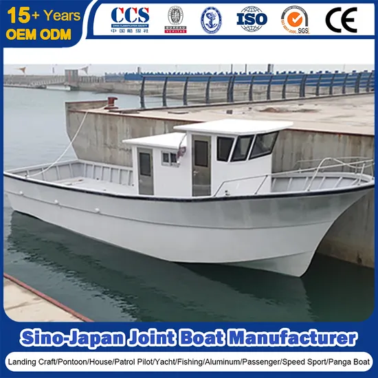 China Customized Boat Manufacturer Commercial Aluminum Fiberglass High Speed GRP FRP Steel Material Farsea Cabin Work Sport Fishing Boat