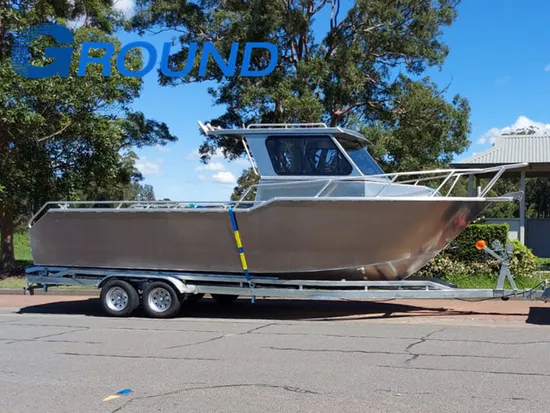 8.50m 28FT Hot Sale Enclosed Cabin and Hard Top Roof Unpainted Bare Aluminum Fishing Boat