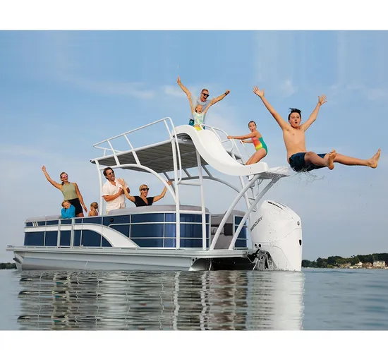 Aluminium Double Hull Good Selling Outboard Engine Tritoon Yacht for Sale