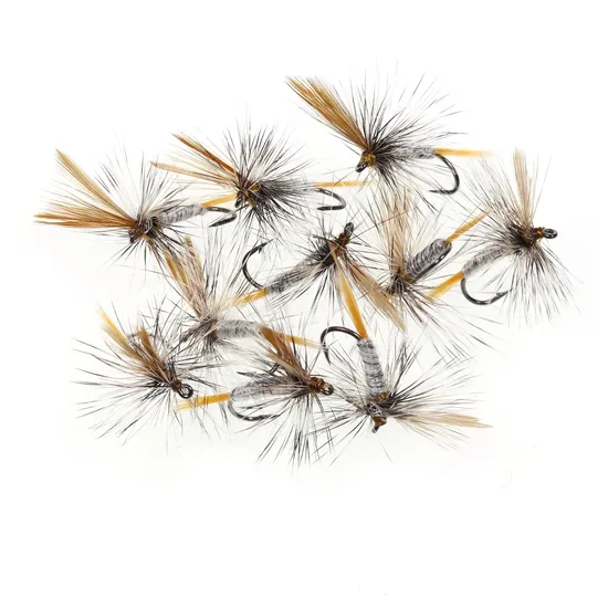 Wholesale Adams Fly #14 Parachute Dry Fly Artificial Trout Fishing Lure Bait Adult Mayfly Flying Caddis or Midge
