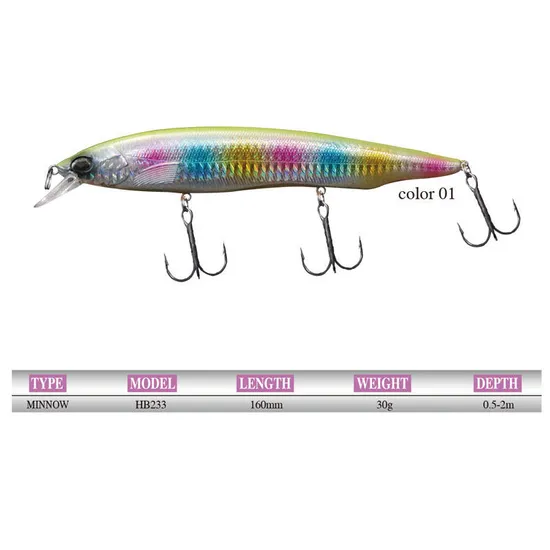 Hot Sale Minnow Fishing Lure Hard Bait 160mm 30g Jerkbait Sea Bass Wobbler Hard Bait Fishing Tackle