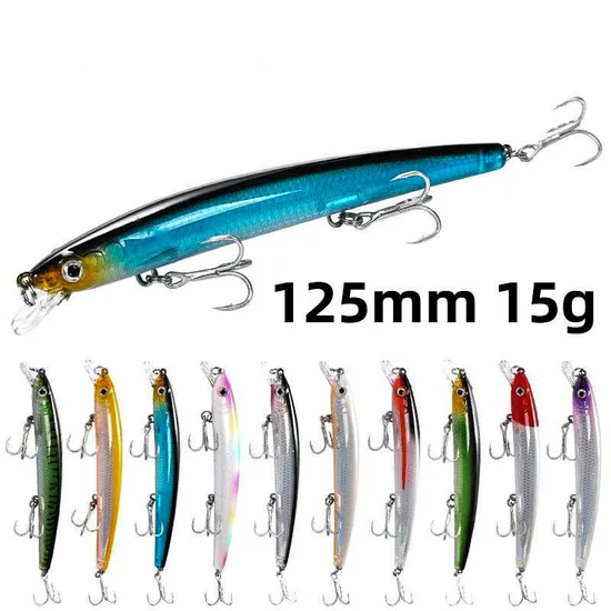 Topwin Fishing Lures Hl050 Bass Lures Comes with Two Sharpen Hooks with Brightly Colored Lifelike Skin