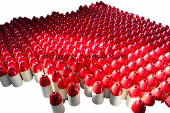 6"X14" PVC Foam Bullet Red&White Color Fishing Floats