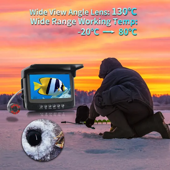 Fishing Camera 5" Underwater Fishing Camera for Ice Fishing/Boat/Lake/Sea/River Fishing, 64ft/20m  7HBS