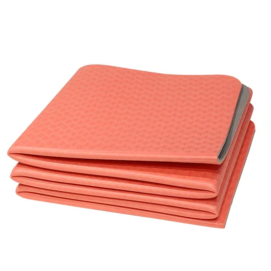 Eco - Friendly TPE Non Slip Folding Pilates Mat Travel Fitness Foldable Yoga Mat