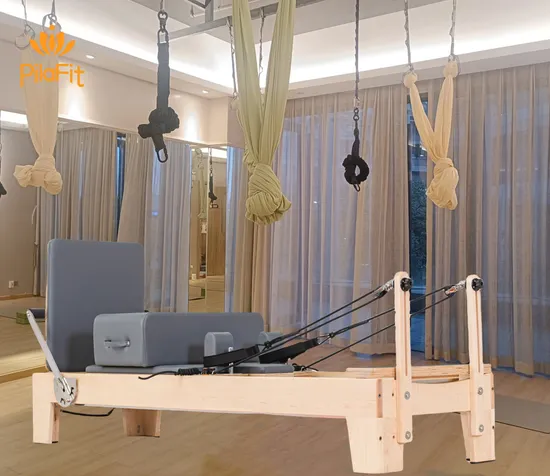 Yoga Manufacturer Wholesale Fitness Aluminium Metal Commercial Wood Pilates Reformer Black Cadillac for Home