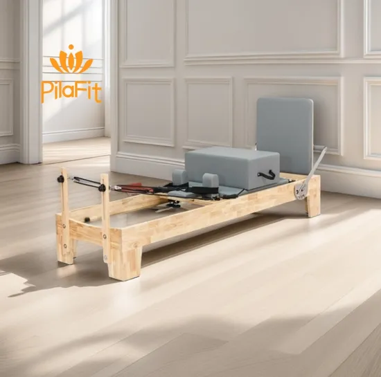 Sporting Equipment Good Quality Folding Maple Rubber Beech Wood Pilates Reformer Bed Fitness Yoga Gym Machine