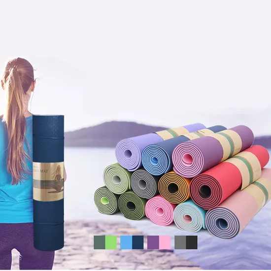 TPE Yoga Mat 1/3 Inch Exercise Mats 8mm TPE Pilates Yoga Mats
