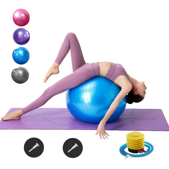 Professional PVC Balance Ball PARA Gym Yoga Exercí Cio Custom Logo Anti-Burst Recurso PARA Back Muscle Relaxamento Fitness Estilo