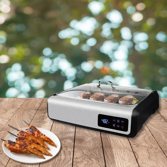 Outdoor/Indoor Portable Smoke Free Grill Kitchen Equipment with LED Indicating Screen