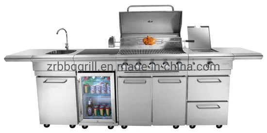 High Quality Stainless Steel 304 Gas Outdoor Kitchen Grill Garden BBQ Grill