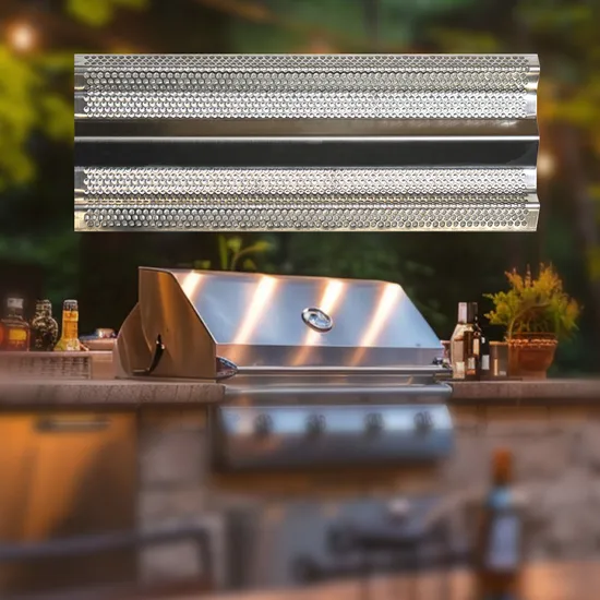 Grill Replacement Accessories Universal Grill Heat Plate Heat Tents Heat Shields for Gas Grill Adjustable Barbecue BBQ Grill Burner Covers Flame Tamers