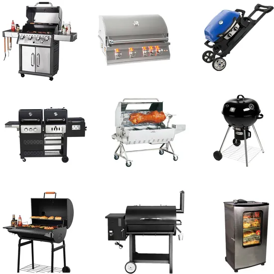 Outdoor BBQ Charcoal Grill with Side Table for Germany